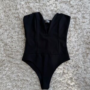 Blue Blush Black bodysuit